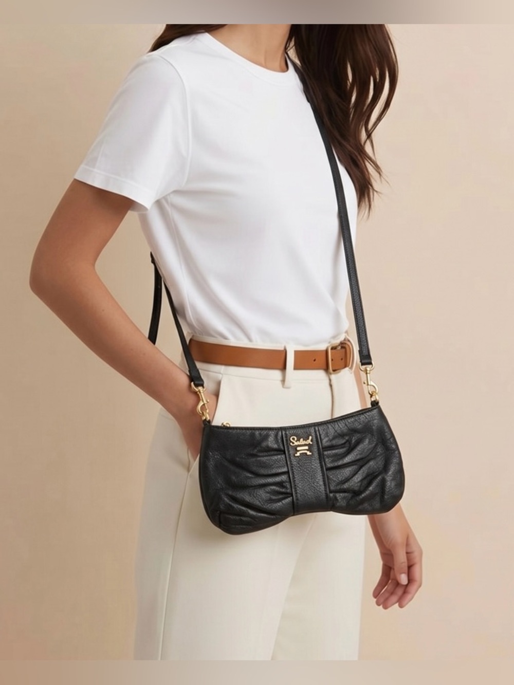 SALAD Black Crossbody Bag/Clutch